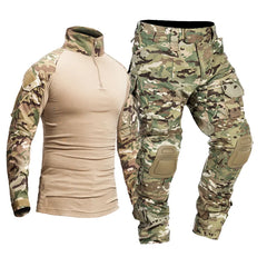 Men’s Multicam Tactical Uniform Set — Shirt & Pants for Hunting & Military Use