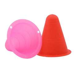 10PCS Training Cones Set – Soft Sports Marker for Soccer, Skating, and Fitness Drills