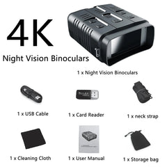 4K Night Vision Binocular Device 10x Digital Zoom Full Dark 800m Infrared WiFi Telescope For Hunting Camping Video Record