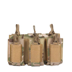 Tactical Triple Mag Holder – Open-Top MOLLE Magazine Pouch for M4/M16/AK