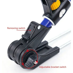 Stainless Steel Telescopic Fishing Rod Holder – Dual-Purpose Bracket (1.7M/2.1M/2.4M)