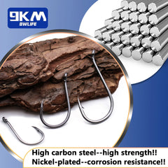 9KM High Carbon Carp Circle Hooks