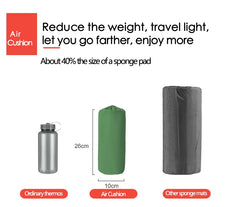 Ultralight Folding Camping Sleeping Pad with Pillow – Inflatable Air Mat for Outdoor Travel, Beach & Hiking