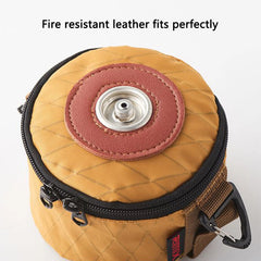 Camping Gas Can Protective Cover – Cotton Linen Anti-Fall Fuel Cylinder Storage Sleeve