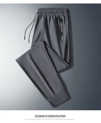 Men’s Quick-Dry Running Pants – Zipper Fitness Trousers