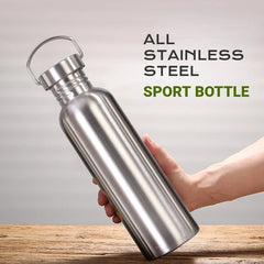 Stainless Steel Water Bottle – 500/750/1000ml Sports Flask