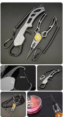 Shawto Aluminum Alloy Fishing Gripper – Professional Lip Grabber & Fish Control Pliers Tool