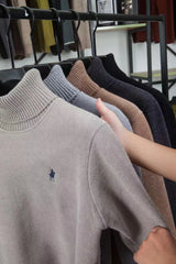 Men’s Luxury Velvet High Neck Sweater