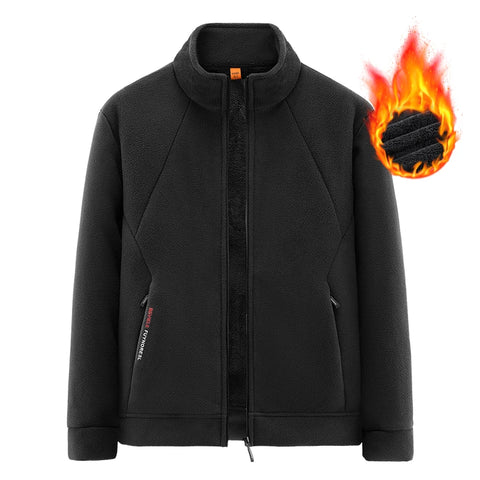 Men’s Thick Fleece Jacket – Warm Winter Outdoor Coat