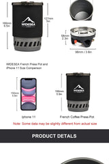 Widesea Camping Cooking System – Portable Gas Stove & Heat Exchanger Cookware Set
