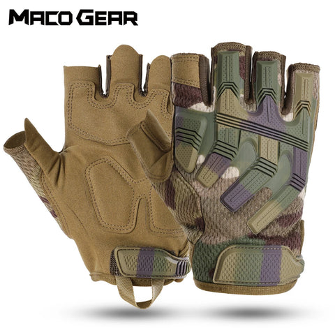 Tactical Half Finger Gloves – Non-Slip Shockproof Outdoor Sports Gear for Men