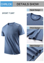CHRLCK Men’s Quick-Dry Sports T-Shirt – Summer Outdoor