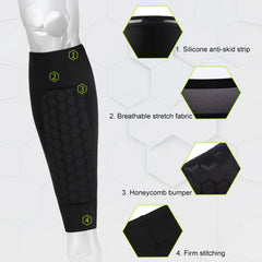 Soccer Shin Guard with Calf Sleeve – Youth & Adult Protective Pads