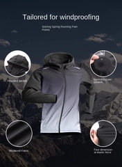 Men’s Autumn Running Jacket – Quick-Dry Sports Windbreaker with Fleece Lining