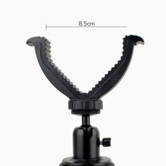 Aluminum Adjustable Rifle Rest Tripod – 360° Rotating V-Yoke Shooting Stand