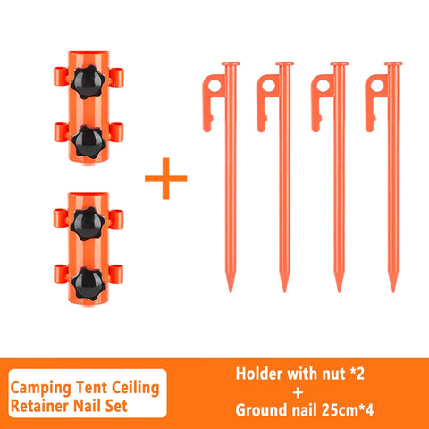 Portable Tent Rod Holder Set – Windproof Canopy Pole Fixing Kit for Camping & Fishing