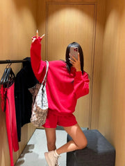 Women’s Classic Letter Sweatshirt – Casual Loose O-Neck Pullover Hoodie