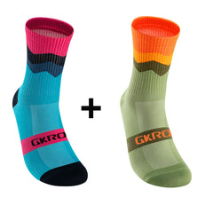 2 Pairs Professional Cycling Socks – Breathable Compression