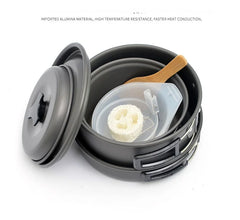 Lightweight Camping Cookware Set – Portable Pot & Pan Kit for 1–7 People